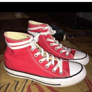 Red Converse Perfect Condition worn 2 times max